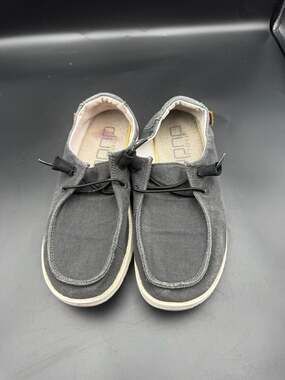 Hey Dude Women's Wendy Chambray Off Black Slip-On Shoes Size 7